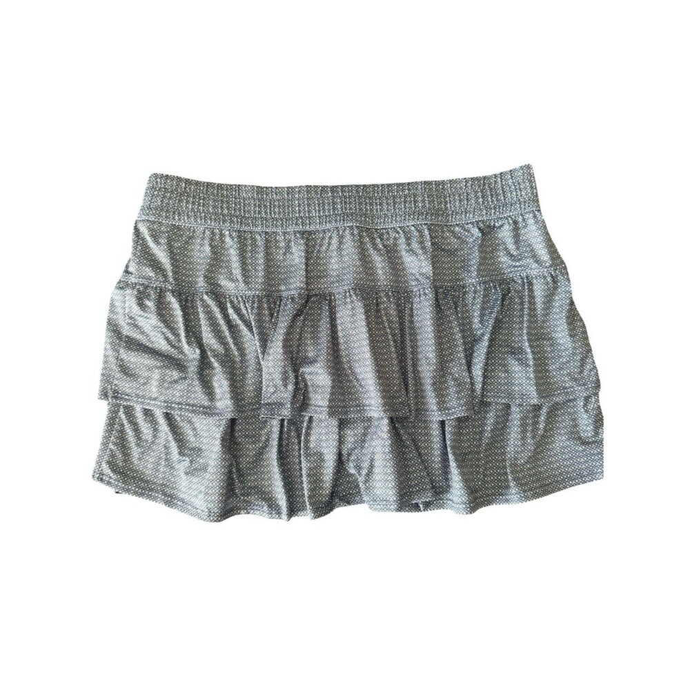 Lucky in Love Blue Tiered Ruffle Tennis Golf Skort Built In Shorts Women's Large